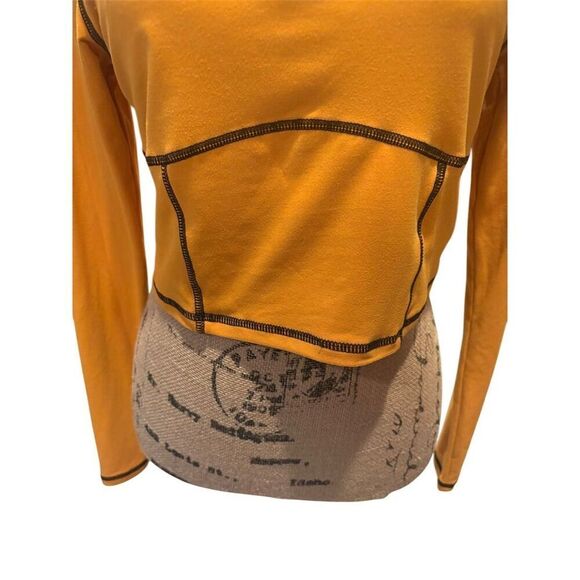 Baby Phat Women's Orange Long Sleeve Cutout Crop Top Size L - Picture 3 of 9